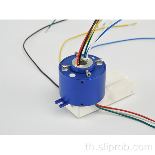 ผ่านข้อต่อโรตารี่ไฟฟ้า Bore Slip Ring